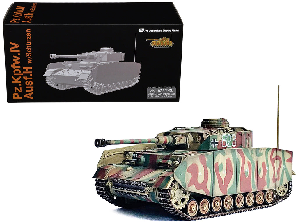 Germany Pz.Kpfw.IV Ausf.H with Schurzen Tank #823 '2.Pz.Div. Normandy' (1944) 'NEO Dragon Armor' Series 1/72 Plastic Model by Dragon Models