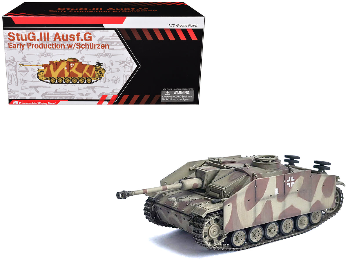 Germany StuG III Ausf. G 'Early Production' with Schurzen Tank 'Pz.Gren.Div. Totenkopf Kursk' (1943) 'NEO Dragon Armor' Series 1/72 Plastic Model by Dragon Models