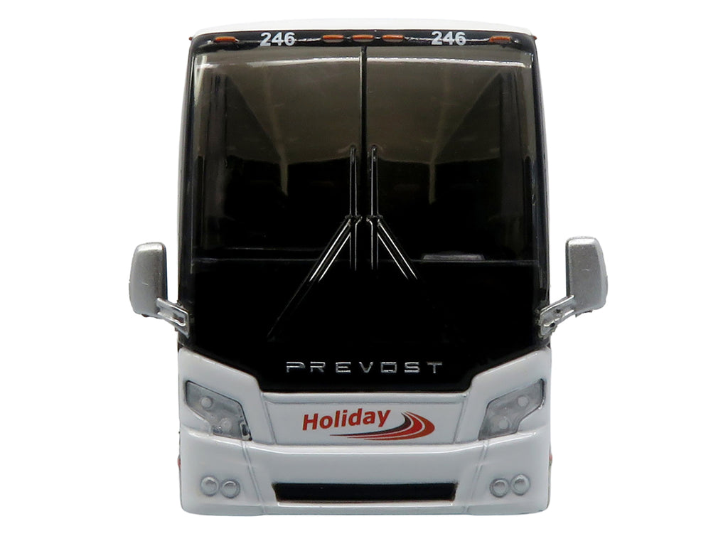 Prevost H3-45 Coach Bus 'Holiday Tours - 2024 IMG Operator of the Year' White with Graphics Limited Edition 1/64 Diecast Model by Iconic Replicas