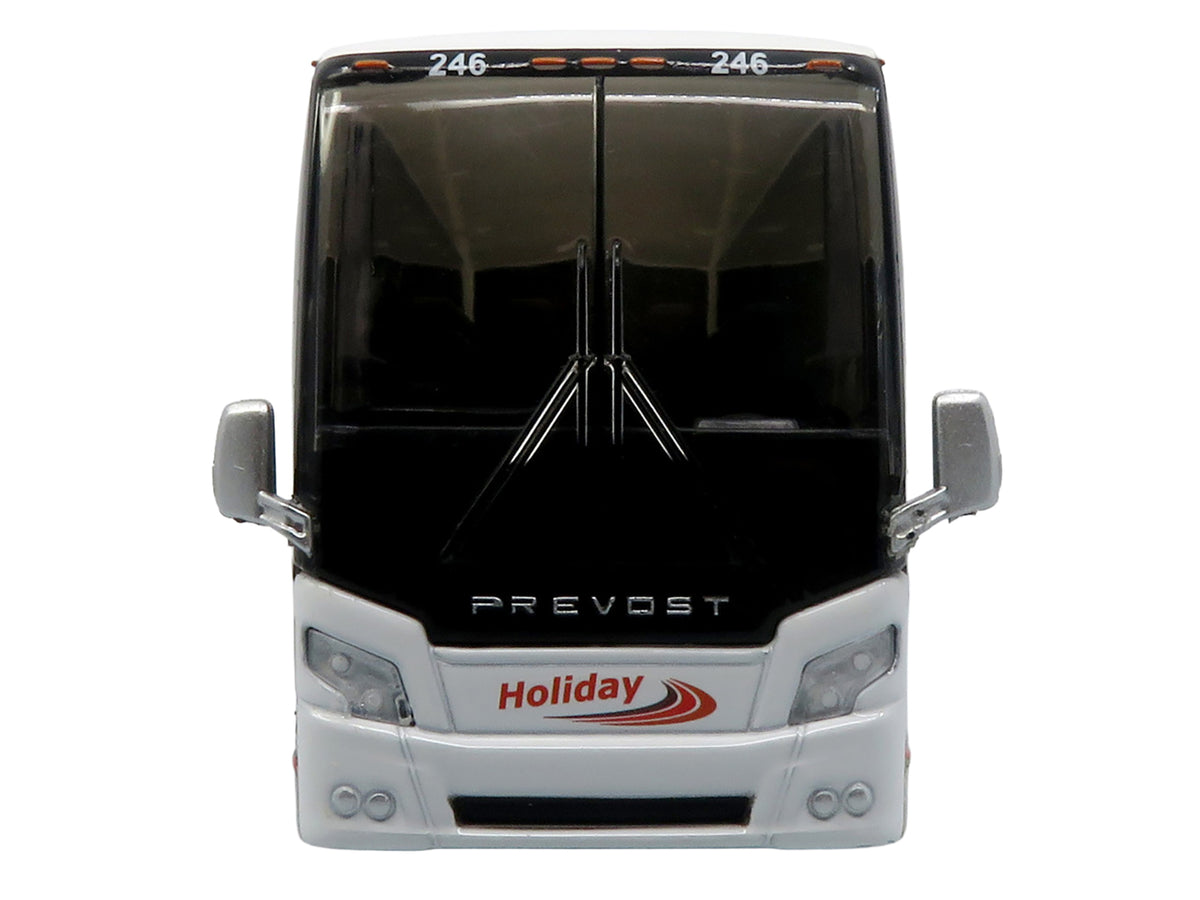 Prevost H3-45 Coach Bus 'Holiday Tours - 2024 IMG Operator of the Year' White with Graphics Limited Edition 1/64 Diecast Model by Iconic Replicas