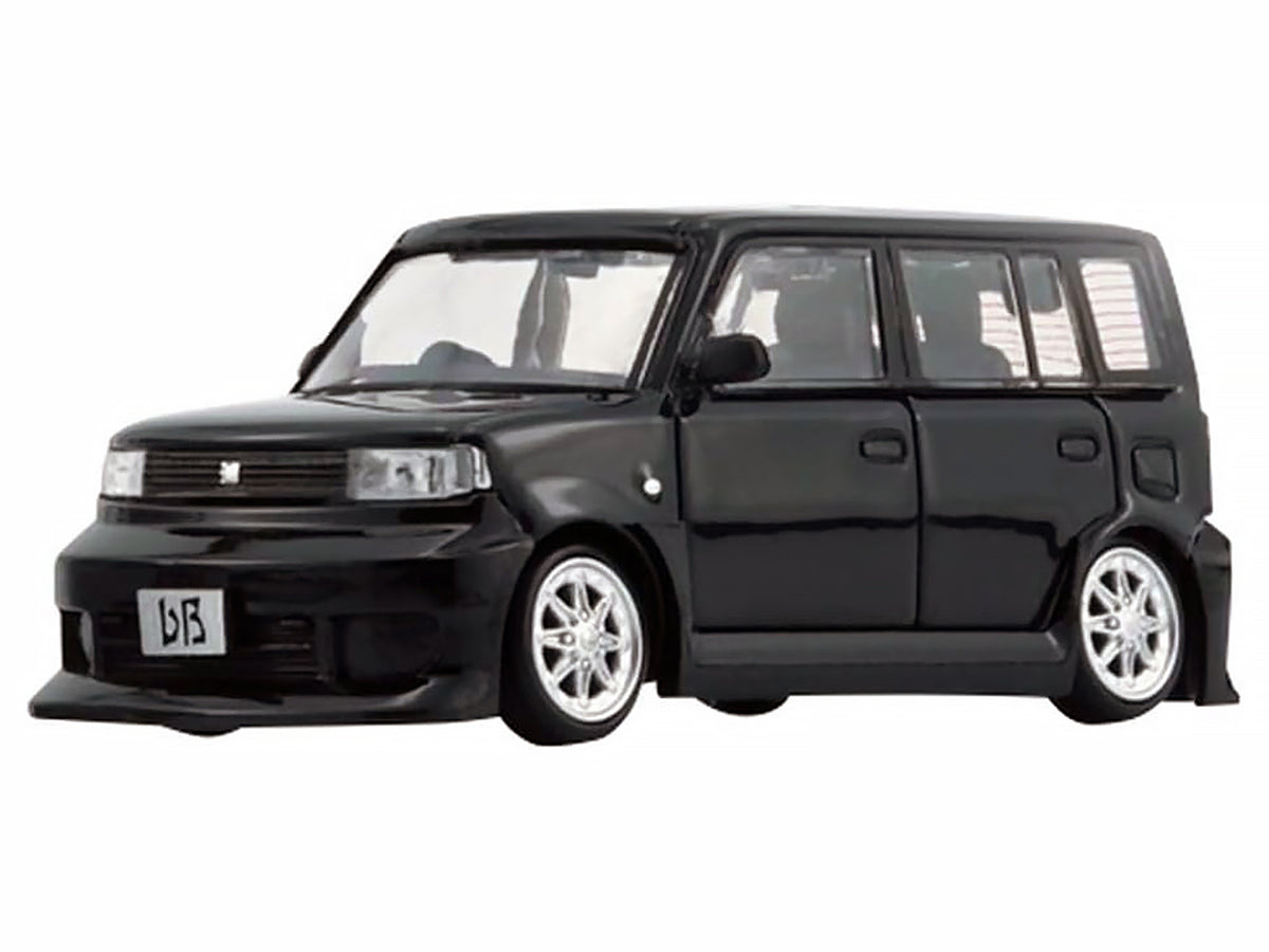 Toyota bB 2000 Van Black with Extra Accessories 1/64 Diecast Model Car by BM Creations