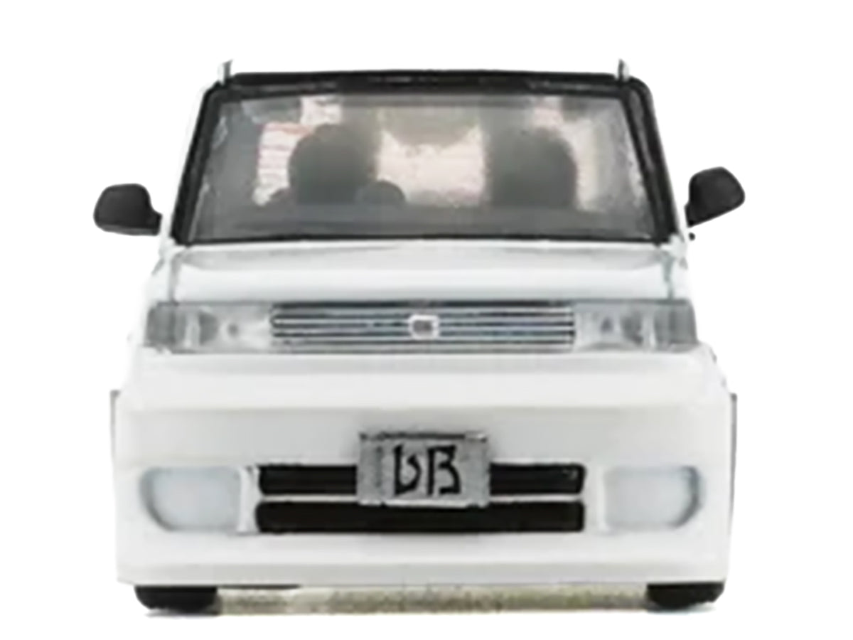 Toyota bB 2000 Van White with Extra Accessories 1/64 Diecast Model Car by BM Creations