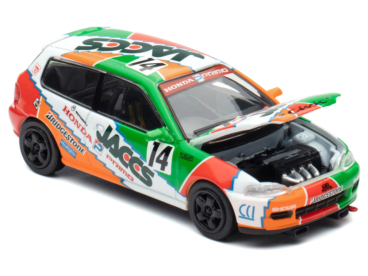 Honda Civic EG6 RHD (Right Hand Drive) #14 JACCS 'Japanese Touring Car Championship' (1993) 1/64 Diecast Model Car by BM Creations