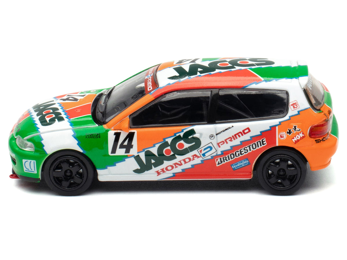 Honda Civic EG6 RHD (Right Hand Drive) #14 JACCS 'Japanese Touring Car Championship' (1993) 1/64 Diecast Model Car by BM Creations