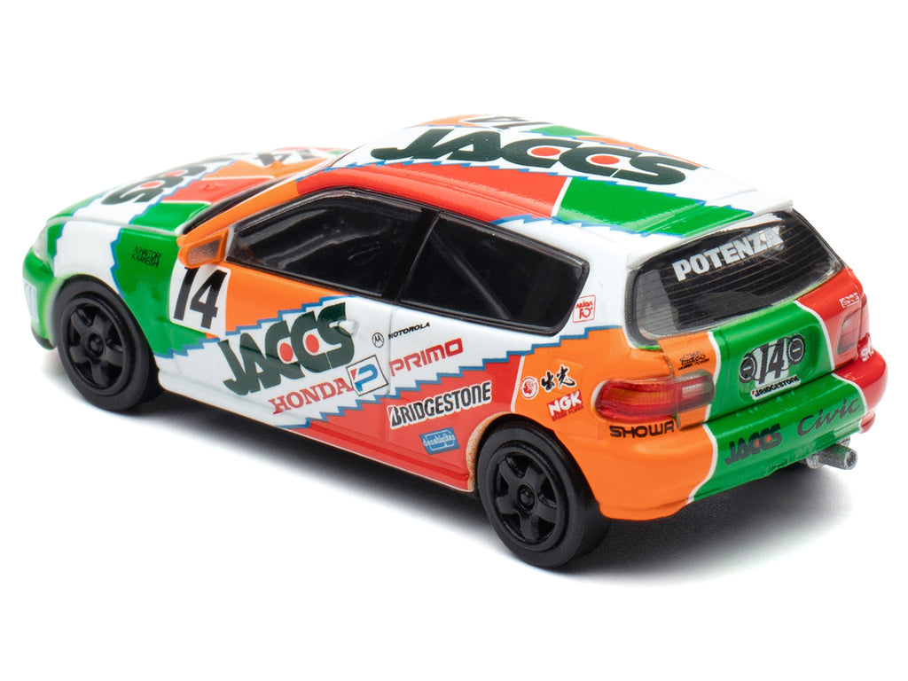 Honda Civic EG6 RHD (Right Hand Drive) #14 JACCS 'Japanese Touring Car Championship' (1993) 1/64 Diecast Model Car by BM Creations