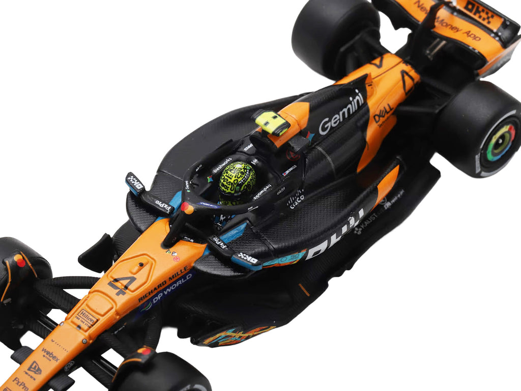 McLaren MCL39 #4 Lando Norris 3rd Place Formula One F1 'Abu Dhabi GP GP' (2025) 'Drivers' World Champion 2025' with Pit Board 1/64 Model Car by Spark