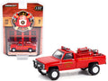 1986 Chevrolet C20 Custom Deluxe Pickup Truck Red First Attack Unit Fire Equipment and Hose and Tank 'Lawrenceburg Fire Department' (Indiana) 'Fire & Rescue' Series 1 1/64 Diecast Model Car by Greenlight