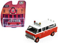 1969 Ford Econoline Ambulance 'Los Angeles Fire Department' Red and White 'Fire & Rescue' Series #5 1/64 Diecast Model Car by Greenlight