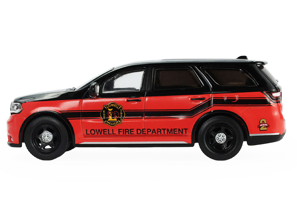 2019 Dodge Durango 'Lowell Arkansas Fire Department' Red and Black with Black Stripes 'Fire & Rescue' Series #5 1/64 Diecast Model Car by Greenlight