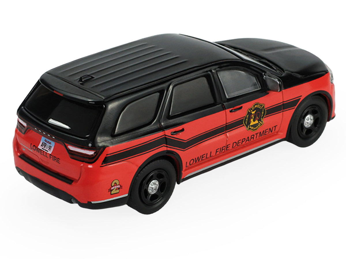 2019 Dodge Durango 'Lowell Arkansas Fire Department' Red and Black with Black Stripes 'Fire & Rescue' Series #5 1/64 Diecast Model Car by Greenlight