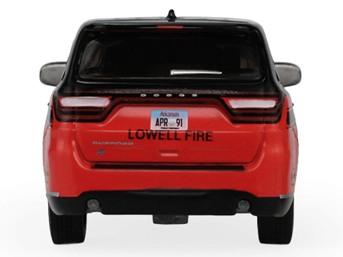 2019 Dodge Durango 'Lowell Arkansas Fire Department' Red and Black with Black Stripes 'Fire & Rescue' Series #5 1/64 Diecast Model Car by Greenlight