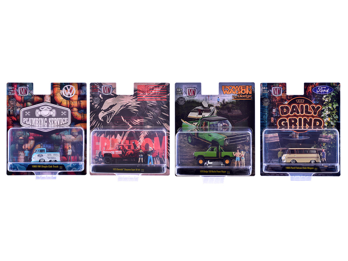'Auto News' Release 15 Set of 4 Cars Limited Edition to 8500 pieces Worldwide 1/64 Diecast Model Cars by M2 Machines