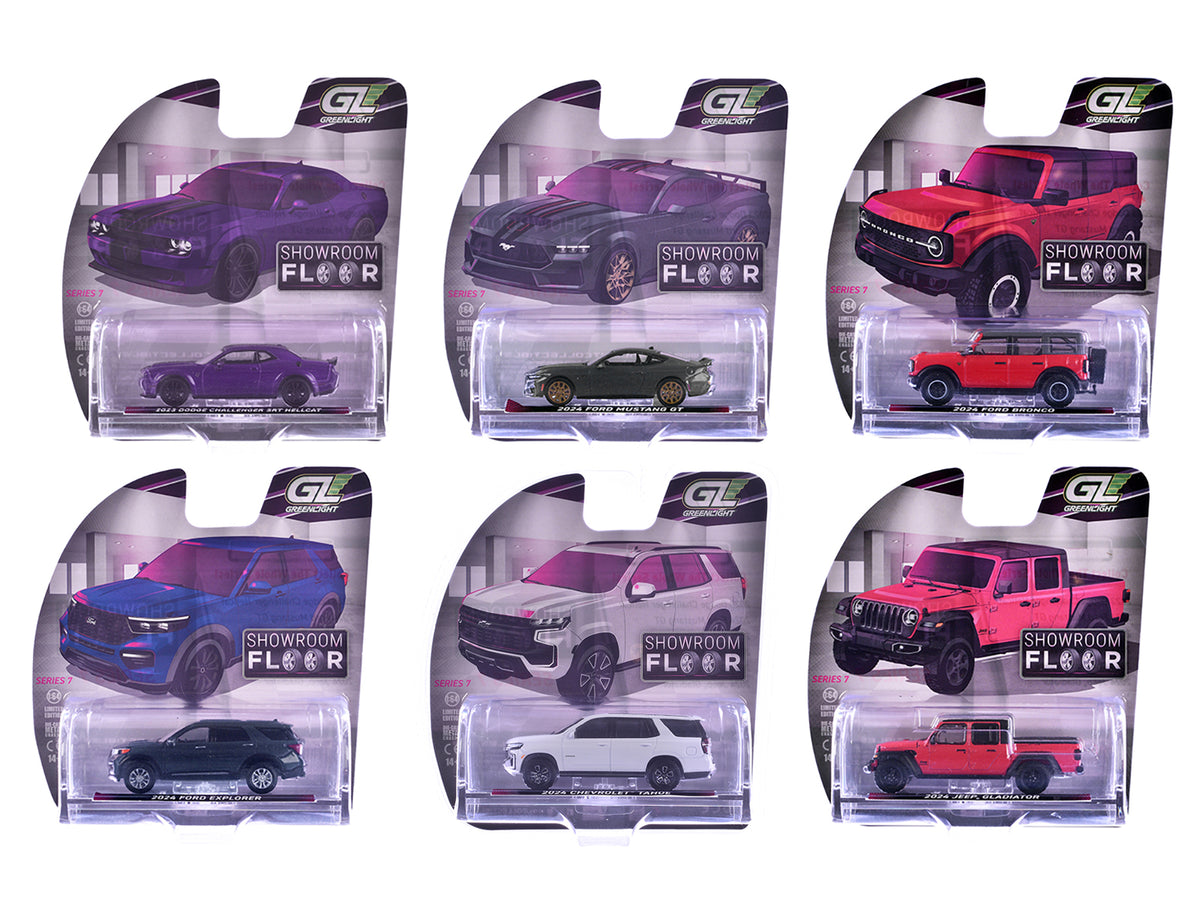 'Showroom Floor' Series 7 Set of 6 Cars 1/64 Diecast Model Cars by Greenlight