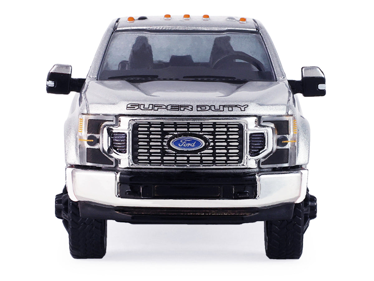 2022 Ford F-450 Super Duty Pickup Truck Iconic Silver Metallic 'Auto Mall' Series 8 1/64 Diecast Model Car by Greenlight
