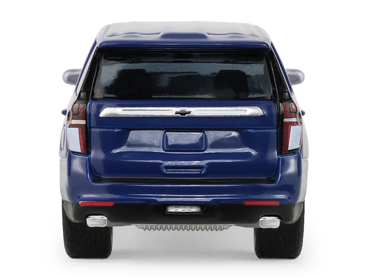 2024 Chevrolet Tahoe Midnight Blue Metallic 'Auto Mall' Series 8 1/64 Diecast Model Car by Greenlight