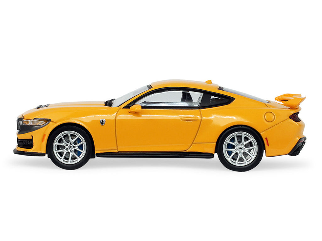 2024 Ford Mustang Dark Horse Yellow Splash Metallic 'Auto Mall' Series 8 1/64 Diecast Model Car by Greenlight