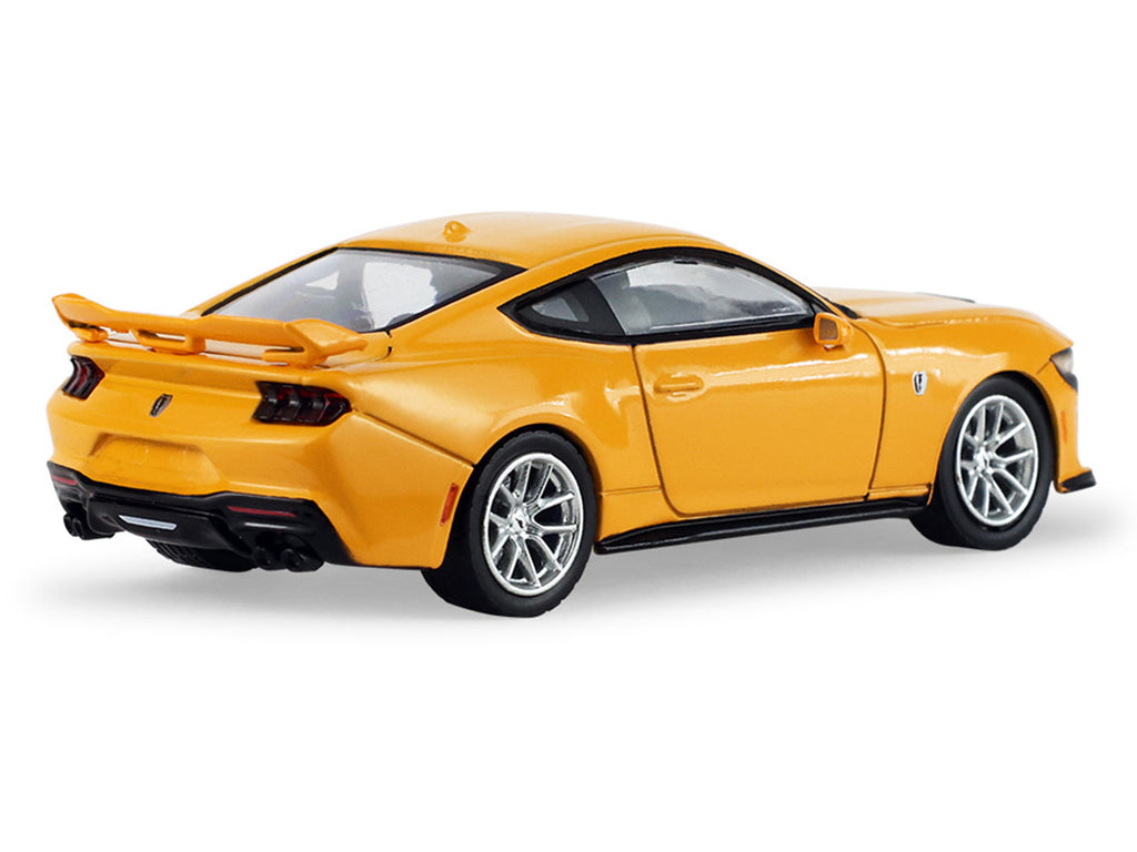 2024 Ford Mustang Dark Horse Yellow Splash Metallic 'Auto Mall' Series 8 1/64 Diecast Model Car by Greenlight