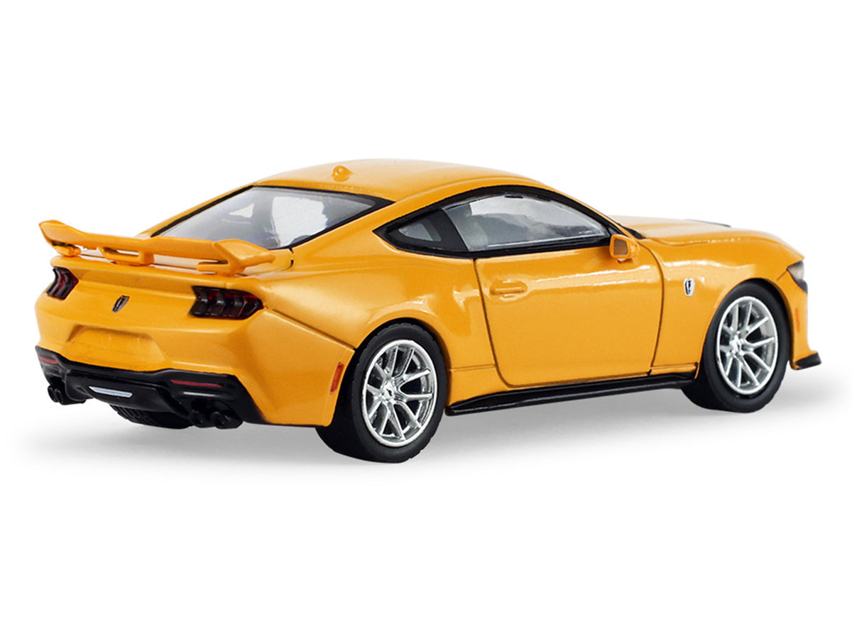 2024 Ford Mustang Dark Horse Yellow Splash Metallic 'Auto Mall' Series 8 1/64 Diecast Model Car by Greenlight
