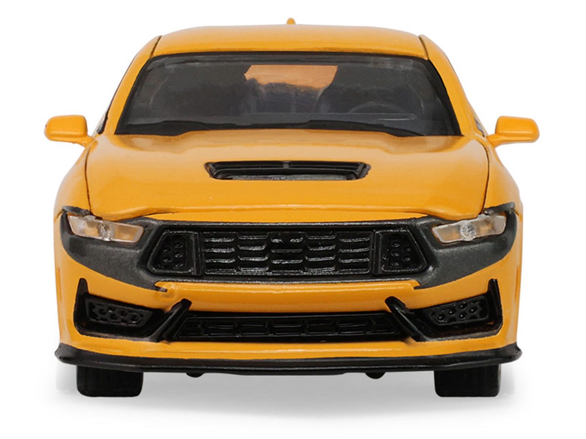 2024 Ford Mustang Dark Horse Yellow Splash Metallic 'Auto Mall' Series 8 1/64 Diecast Model Car by Greenlight