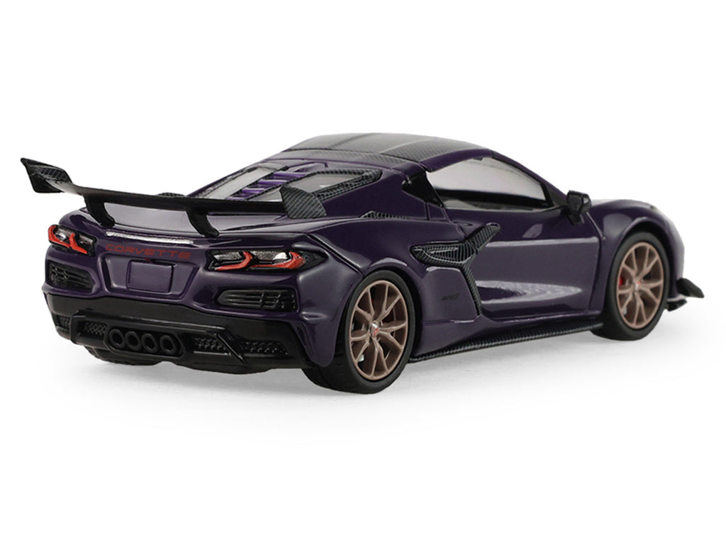 2025 Chevrolet Corvette ZR1 Hysteria Purple Metallic with Carbon Top 'Auto Mall' Series 8 1/64 Diecast Model Car by Greenlight