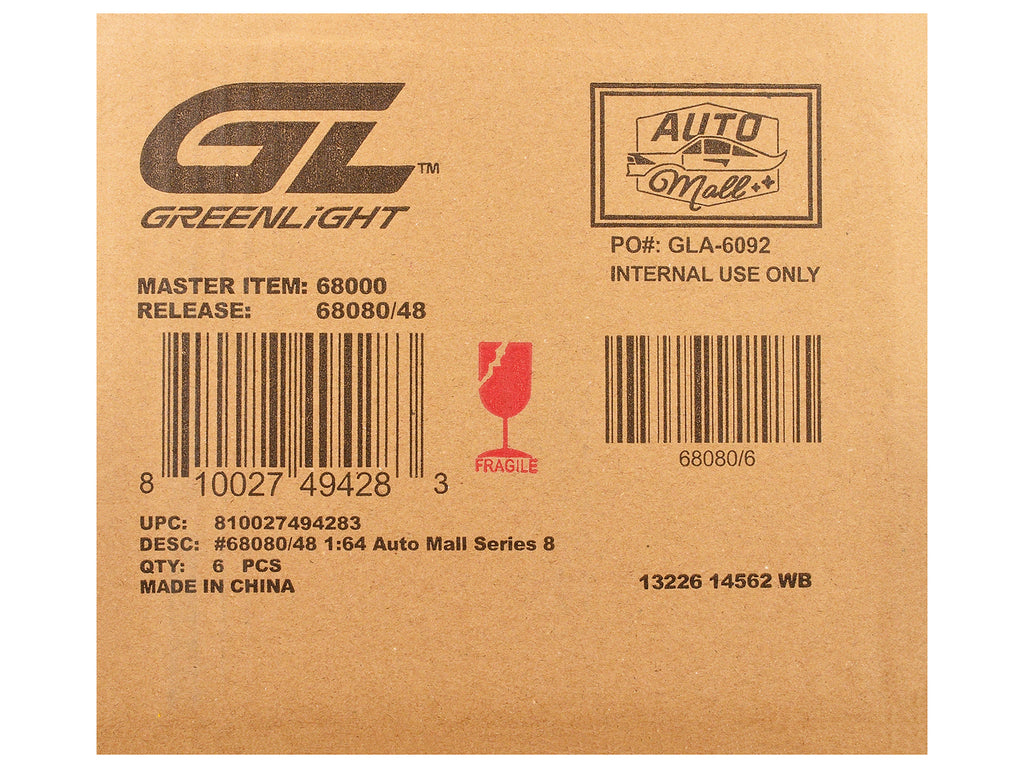 'Auto Mall' Series 8 Set of 6 pieces 1/64 Diecast Model Cars by Greenlight