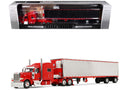 Peterbilt 589 with 78' Mid-Roof Sleeper and 53' Utility Trailer with Reefer 'Blackjack Express LLC' Red 'Big Rigs' Series II #6 1/64 Diecast Model by DCP/First Gear