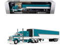 Peterbilt 379 with 63' Mid-Roof Sleeper and 53' Utility Trailer with Reefer 'Tway Rose Transport' Teal and White with Stripes 'Big Rigs' Series II #5 1/64 Diecast Model by DCP/First Gear