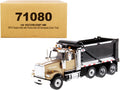 Western Star 4900 SFFA Tandem with Pusher Axle OX Stampede Dump Truck Gold and Black 'Transport Series' 1/50 Diecast Model by Diecast Masters
