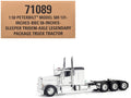 Peterbilt 589 Legendary Package Truck Tractor with 58' Sleeper White with Black Top 'Transport Series' 1/50 Diecast Model by Diecast Masters