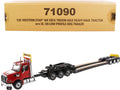 Western Star 49X SBFA Tridem Axle Heavy-Haul Tractor with XL 120 Low-Profile HDG Trailer Red and Black 'Transport Series' 1/50 Diecast Model by Diecast Masters