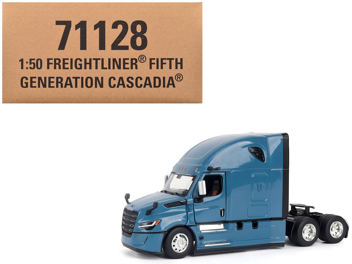 2025 Freightliner Cascadia Gen-5 Sleeper Cab Truck Tractor Signature Blue 'Transport Series' 1/50 Diecast Model by Diecast Masters