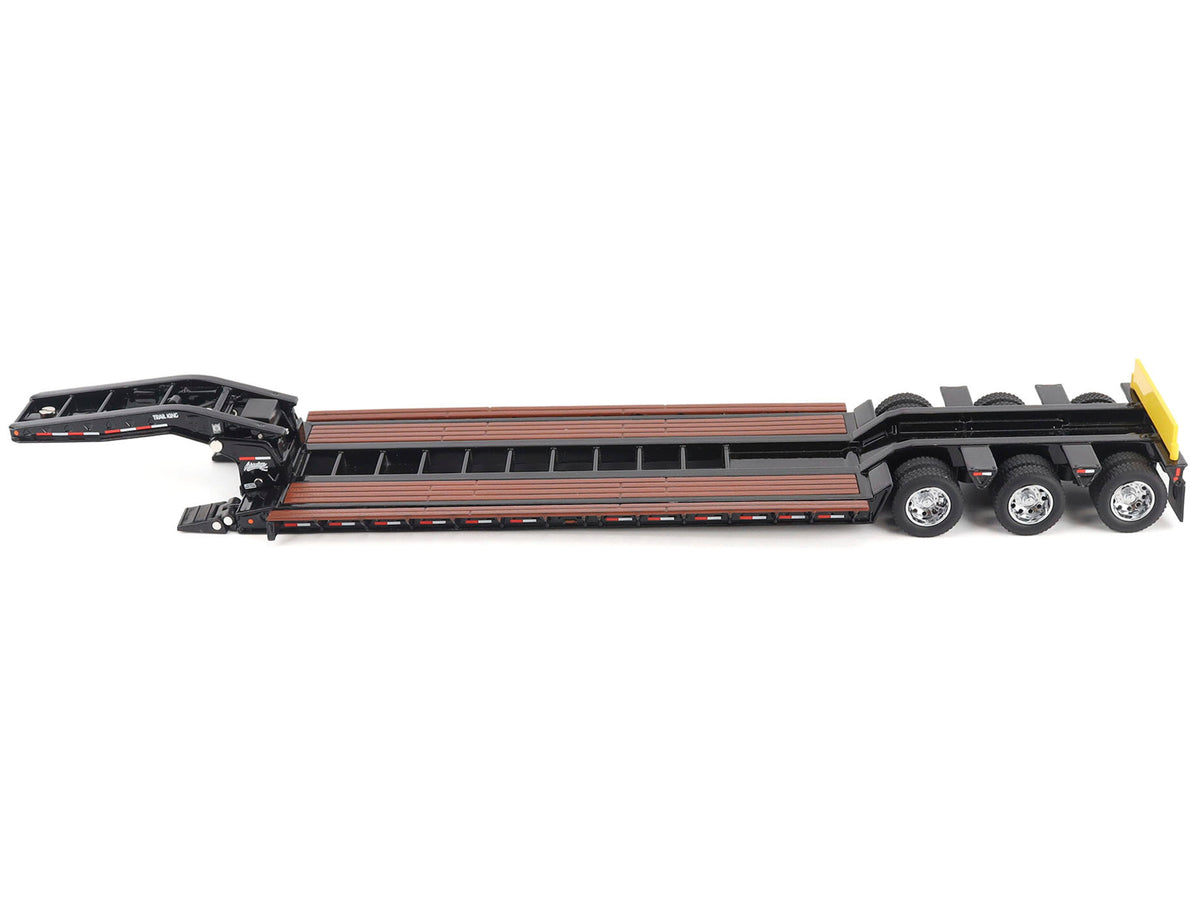 Trail King TK120 Hydraulic Detachable Gooseneck Lowboy Trailer Black (Regular Version) 'Transport Series' 1/50 Diecast Model by Diecast Masters