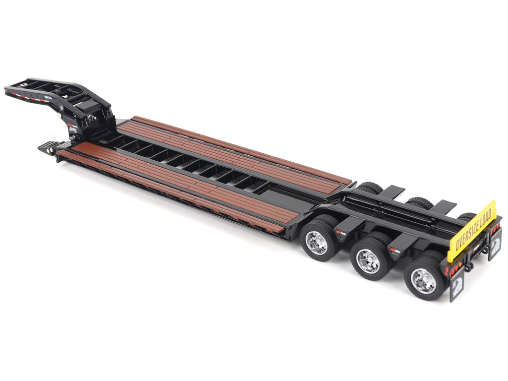 Trail King TK120 Hydraulic Detachable Gooseneck Lowboy Trailer Black (Regular Version) 'Transport Series' 1/50 Diecast Model by Diecast Masters
