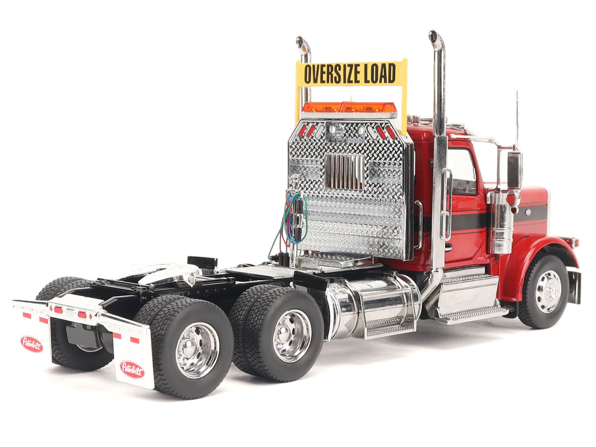 Peterbilt 589 Tandem-Axle Truck Tractor with Day Cab Legendary Red 'Transport Series' 1/32 Diecast Model by Diecast Masters