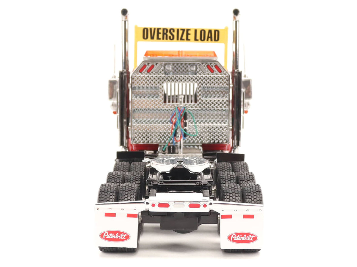 Peterbilt 589 Tridem-Axle Truck Tractor with Day Cab Legendary Red 'Transport Series' 1/32 Diecast Model by Diecast Masters