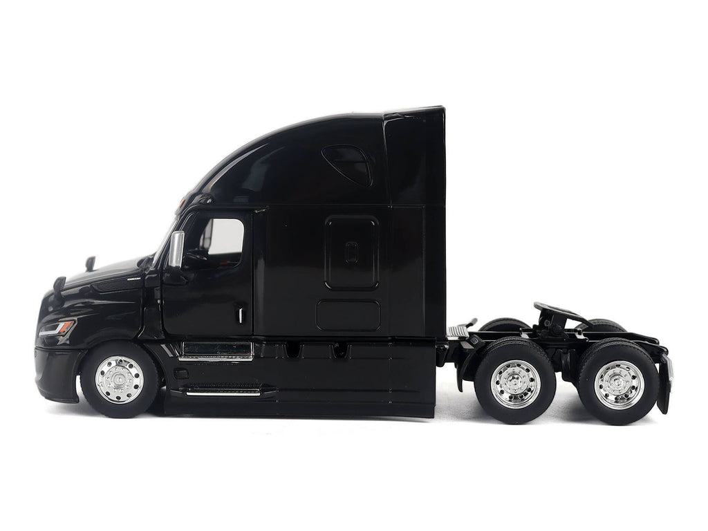 2025 Freightliner Cascadia Gen-5 Sleeper Cab Truck Tractor Night-Shift Black 'Transport Series' 1/50 Diecast Model by Diecast Masters