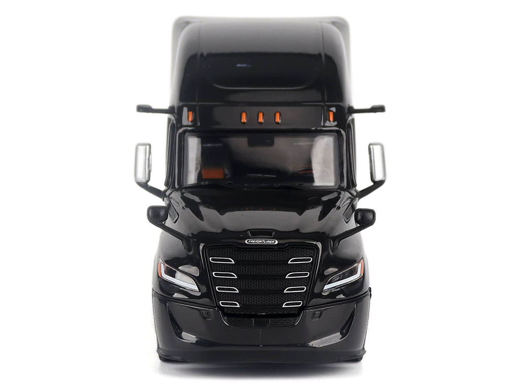 2025 Freightliner Cascadia Gen-5 Sleeper Cab Truck Tractor Night-Shift Black 'Transport Series' 1/50 Diecast Model by Diecast Masters