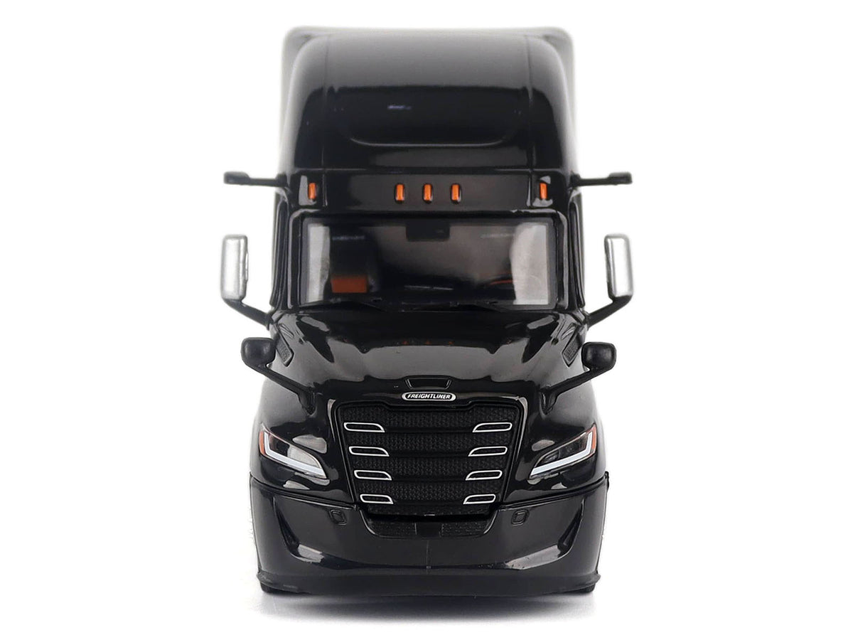 2025 Freightliner Cascadia Gen-5 Sleeper Cab Truck Tractor Night-Shift Black 'Transport Series' 1/50 Diecast Model by Diecast Masters