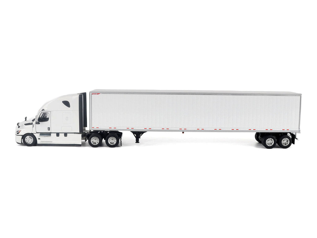 2025 Freightliner Cascadia Gen-5 Sleeper Cab Truck White with Great Dane Champion 53ft Dry Cargo Trailer 'Transport Series' 1/50 Diecast Model by Diecast Masters