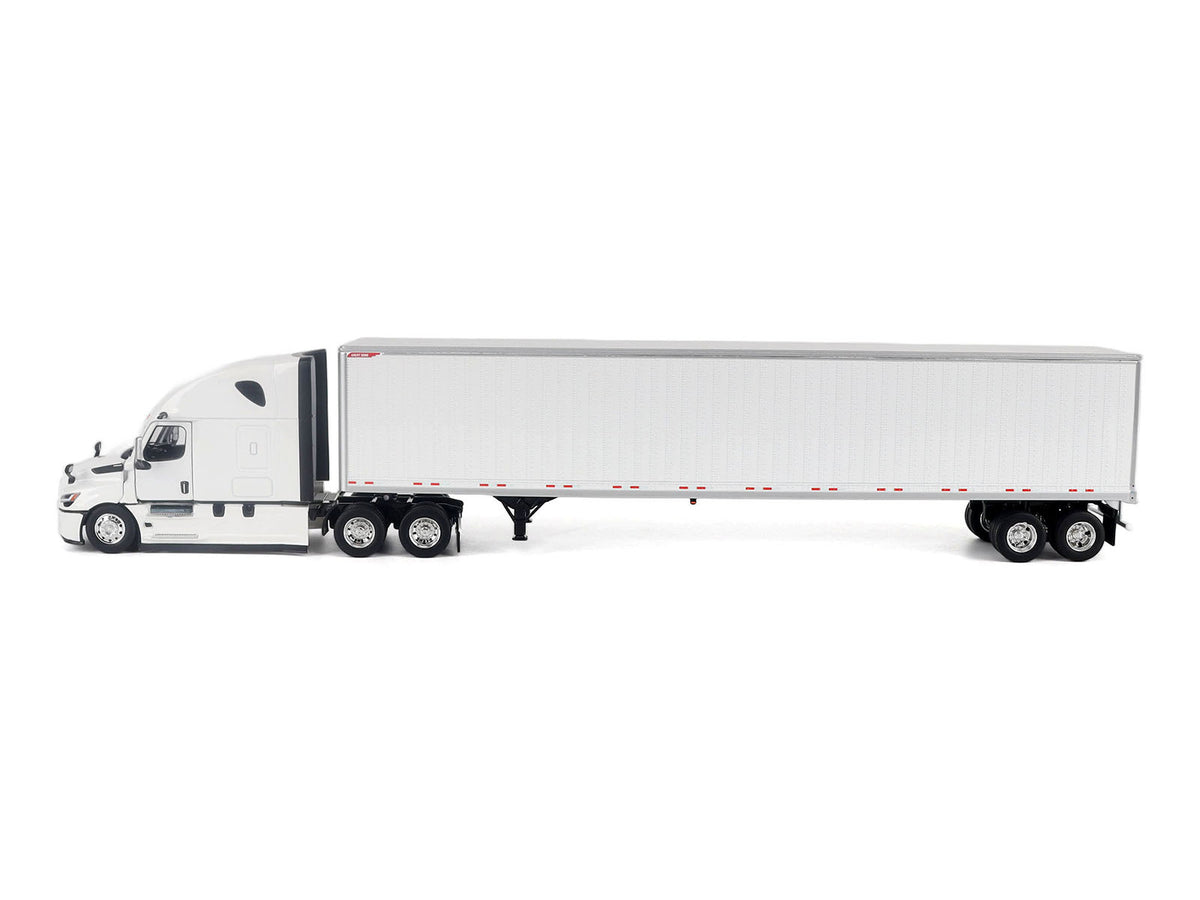 2025 Freightliner Cascadia Gen-5 Sleeper Cab Truck White with Great Dane Champion 53ft Dry Cargo Trailer 'Transport Series' 1/50 Diecast Model by Diecast Masters