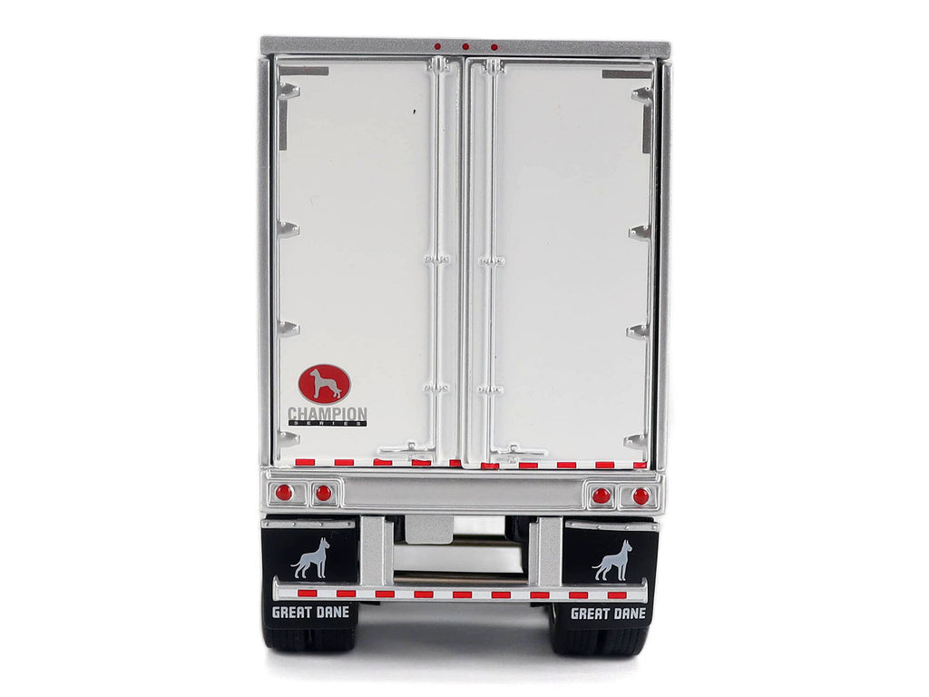 Kenworth T680 Next-Gen 76' High-Roof Sleeper Tandem Tractor White with Great Dane Champion 53ft Dry Cargo Trailer 'Transport Series' 1/50 Diecast Model by Diecast Masters