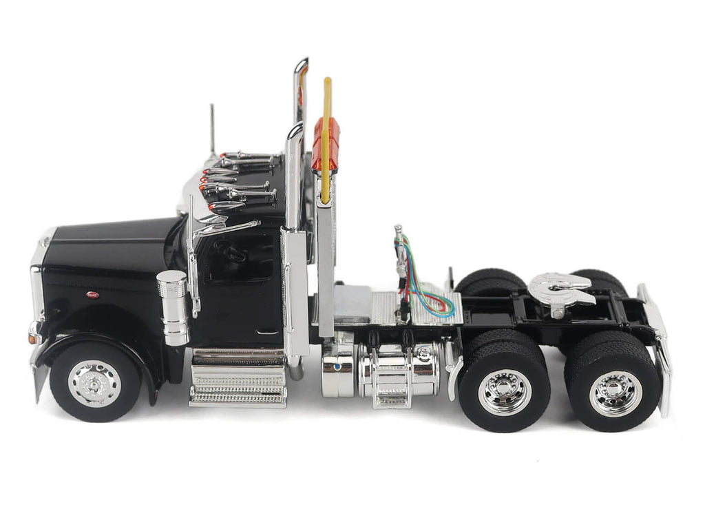 Peterbilt 589 Truck Tractor with Day Cab Black 'Transport Series' 1/50 Diecast Model by Diecast Masters