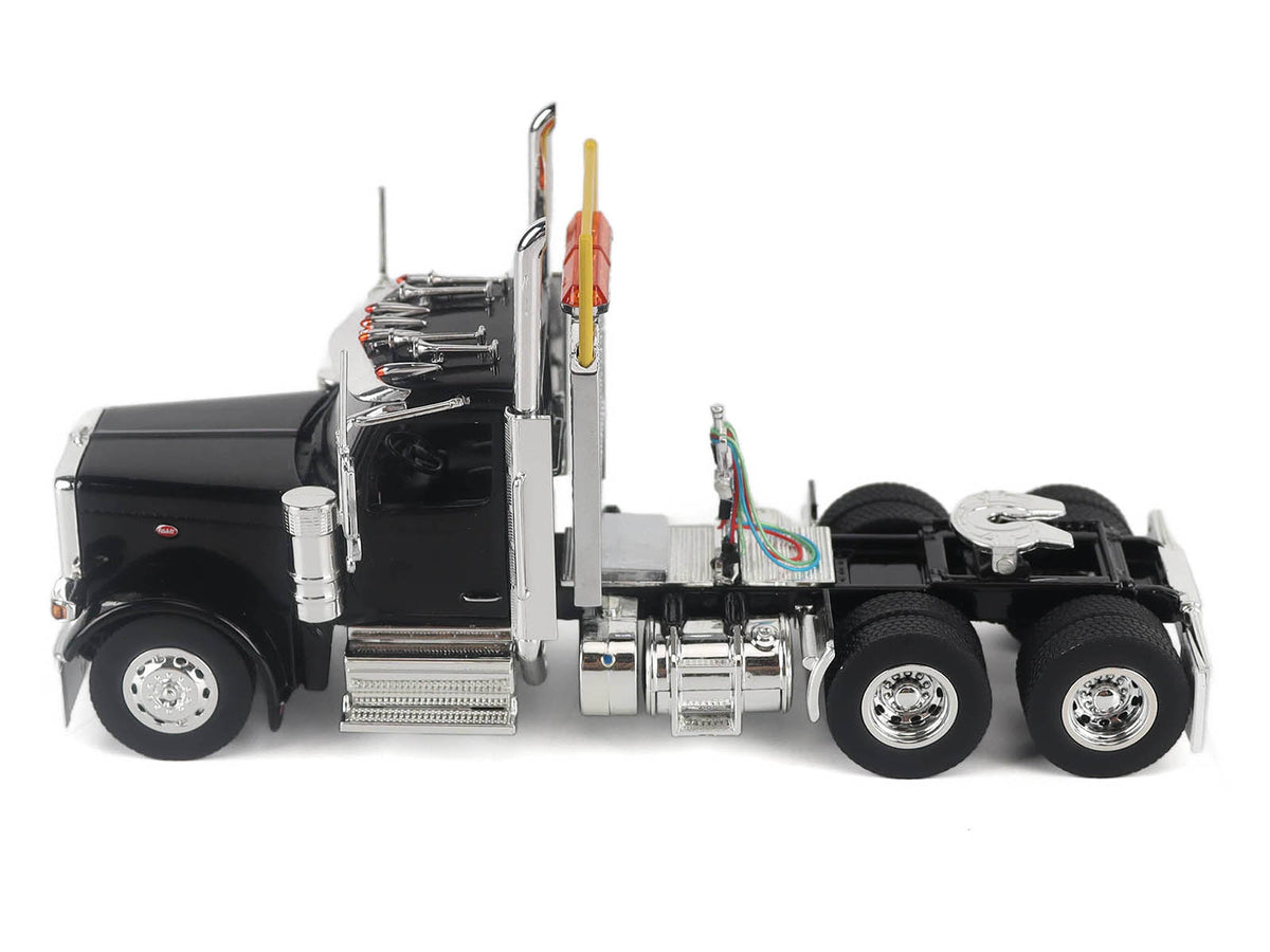 Peterbilt 589 Truck Tractor with Day Cab Black 'Transport Series' 1/50 Diecast Model by Diecast Masters