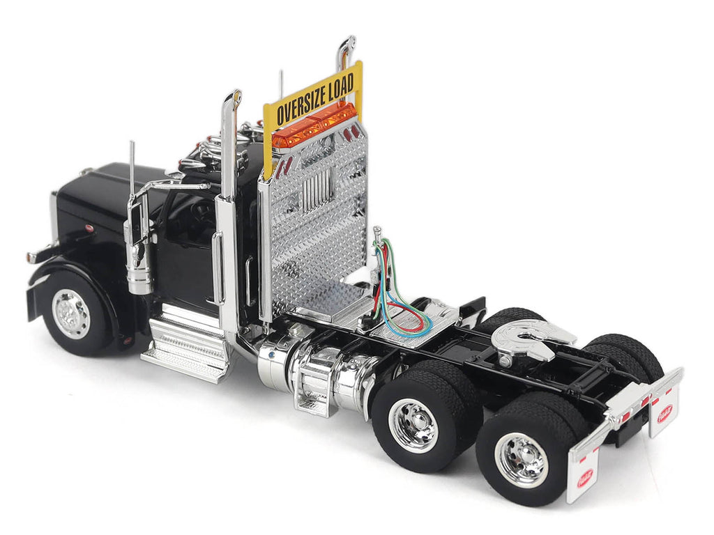 Peterbilt 589 Truck Tractor with Day Cab Black 'Transport Series' 1/50 Diecast Model by Diecast Masters
