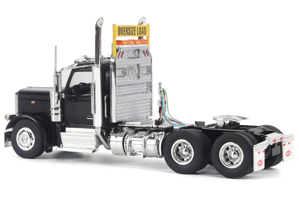 Peterbilt 589 Truck Tractor with Day Cab Black 'Transport Series' 1/50 Diecast Model by Diecast Masters