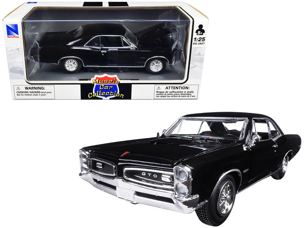 1966 Pontiac GTO Black 'Muscle Car Collection' 1/25 Diecast Model Car by New Ray