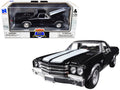 1970 Chevrolet El Camino SS Black with White Stripes 'Muscle Car Collection' 1/25 Diecast Model Car by New Ray