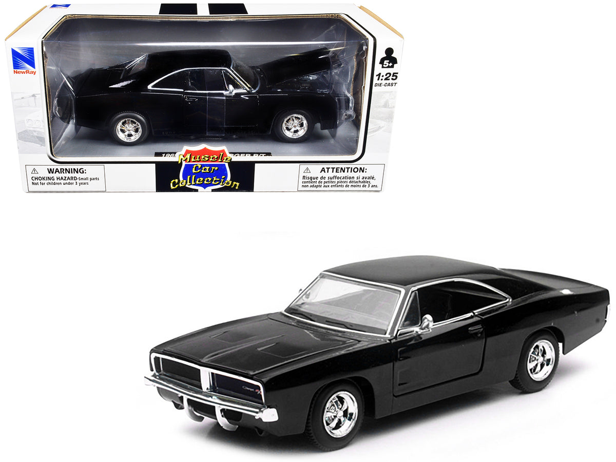 1969 Dodge Charger R/T Black 'Muscle Car Collection' 1/25 Diecast Model Car by New Ray