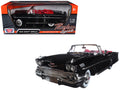 1958 Chevrolet Impala Convertible Black with Red Interior 'Timeless Classics' 1/18  Diecast Model Car by Motormax