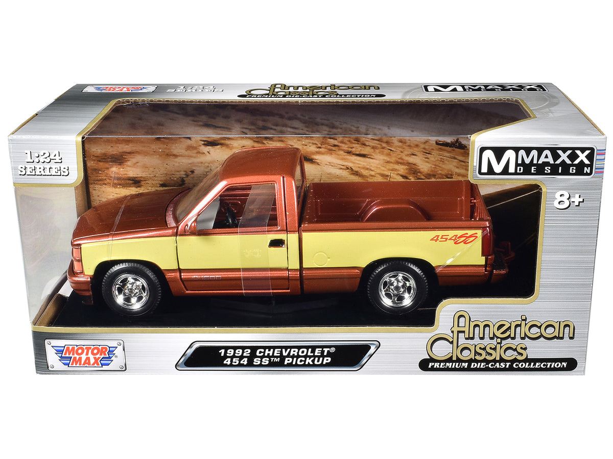 1992 Chevrolet 454 SS Pickup Truck Copper Metallic with Beige Sides 'American Classics' Series 1/24 Diecast Model Car by Motormax